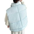 thumbnail image 5 of Rutainlusire Womens Puffer Sleeveless Vest Women's Casual Colored Sleeveless And Capless Stand Collar Jacket, 5 of 5