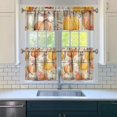 thumbnail image 3 of Rod Pocket Kitchen Curtain Set 3-Piece, 27.5x36 Inch Valance & Tier Drapes, Polyester Pongee Cafe Curtains for Living Room, Bathroom, Farmhouse Rustic Country Window Treatments., 3 of 6