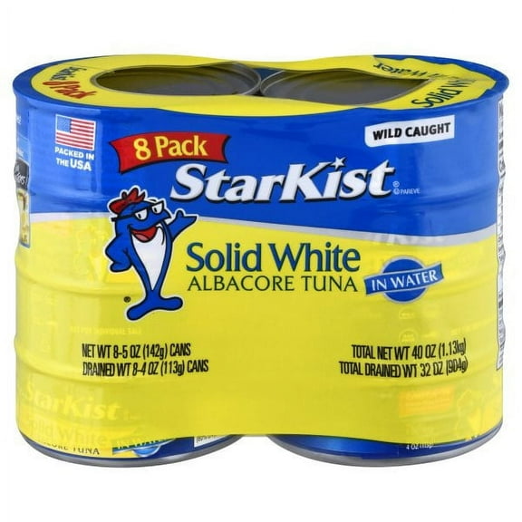 StarKist Solid White Albacore Tuna in Water, 5 oz Can, 8-Pack