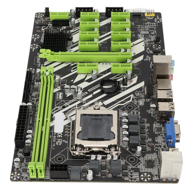 Carte Mère d'Ordinateur, 3 SATA3.0 Gigabit LAN Mining Mainboard pour la Maison