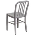 thumbnail image 5 of Pemberly Row Metal Vertical Slat Back Dining Side Chair in Silver, 5 of 7