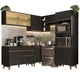 thumbnail image 2 of Madesa Gabinete de Cocina Integral Completa de Esquinero 402 cm Reims Negro 02, 2 of 8