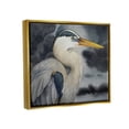 thumbnail image 4 of Stupell Industries Grey Heron Portrait Animals & Insects Painting Gold Floater Framed Canvas Art Print Wall Art, 21 x 17, 4 of 10