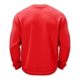 thumbnail image 4 of Cartoon Pumpkin Ghost Halloween Graphic Waffle Knit Crewneck Long Sleeve Shirt Soft Comfort Daily Casual Loose Top Red L, 4 of 5