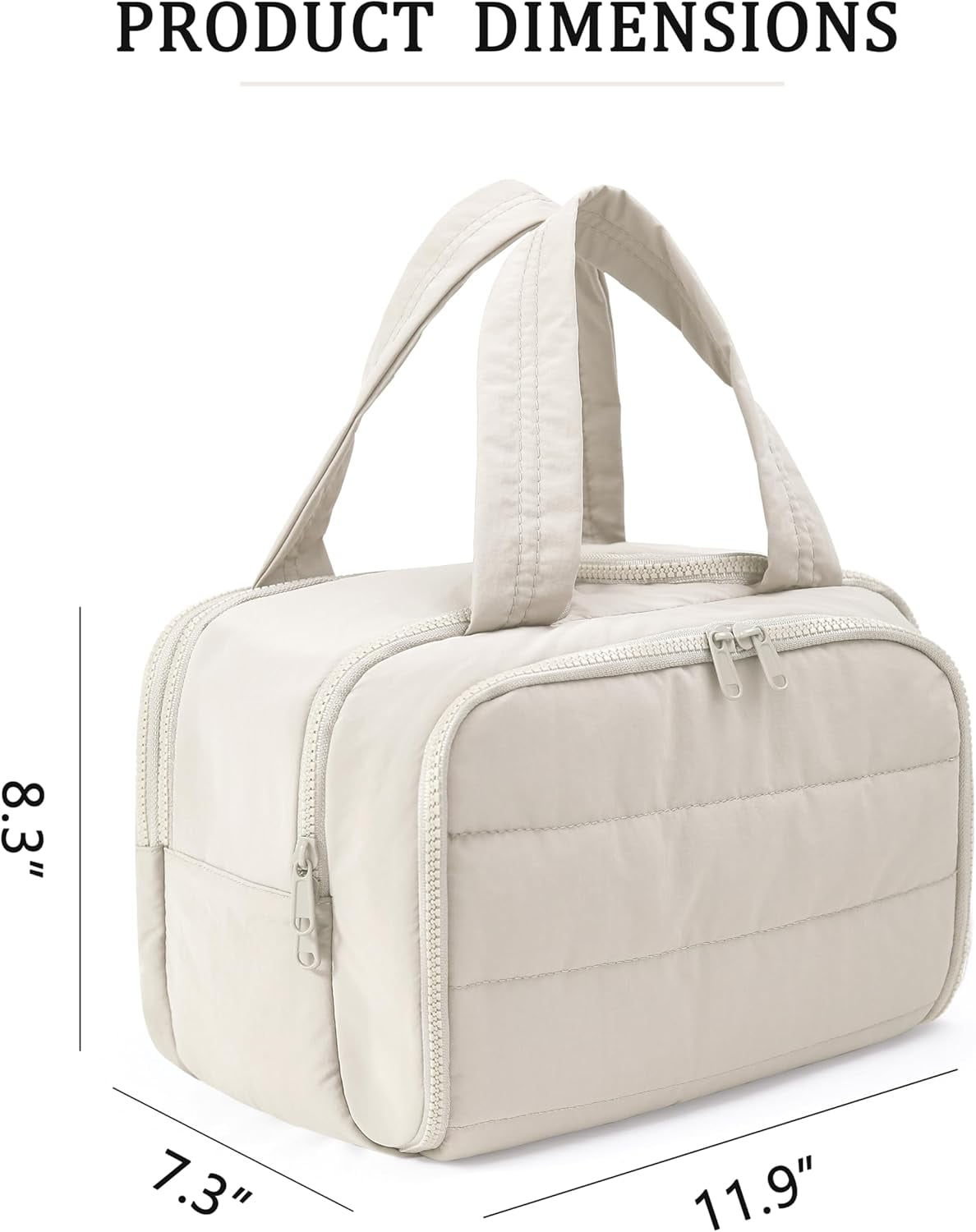 Cloud Carry Bag,Travel Toiletry Bag for Women, Large Puffy Cosmetic Bag with Wet-Dry Separation and Multiple Pockets for Organized Essentials