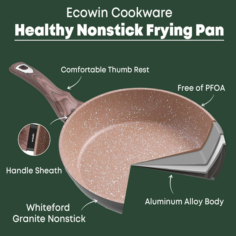 10 Inch Nonstick Frying Pan, Granite Non Stick Skillet Pan, Small