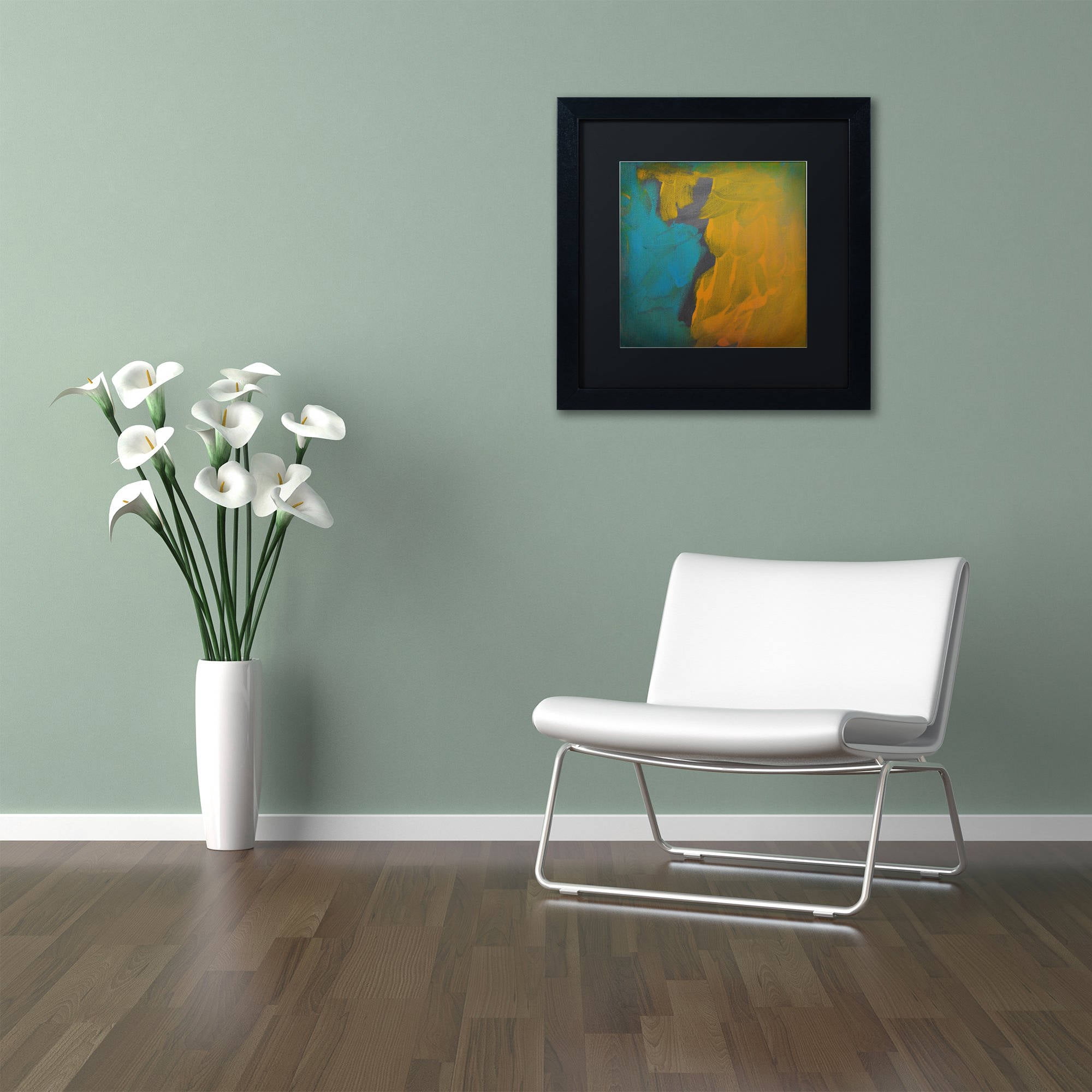 Trademark Fine Art "Rogue" Canvas Art by Nicole Dietz Black Matte, Black Frame