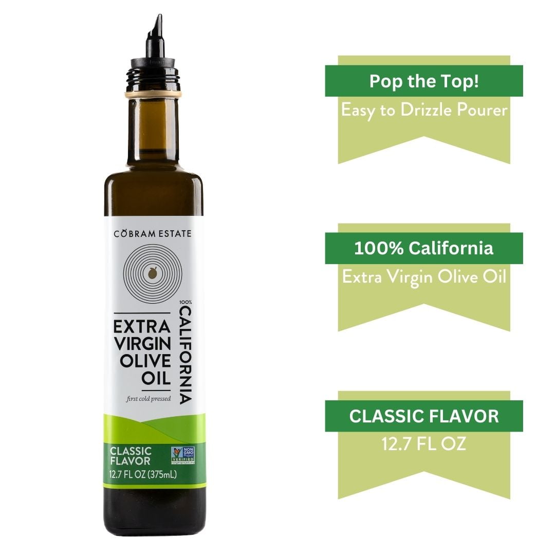 (3 pack) Cobram Estate Classic Flavor 100% California Extra Virgin Olive Oil, 12.7 fl oz Bottle – First Cold Pressed, Easy-Pour Cooking Oil