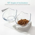 thumbnail image 3 of Bol pour Nourriture de Chat Inclinable à 15°, Bol de Base pour Alimentation des Animaux, Bol double Sans Pression Surélevé avec Support, 3 of 8