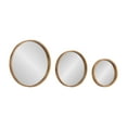 thumbnail image 5 of Kate and Laurel Valenti Modern Wooden Round Wall Mirror Set, Set of 3, Varying Sizes, Natural Rustic, Decorative Three-Piece Circle Mirror Set for Use as Bathroom Mirror Decor or Gallery Wall Mirrors, 5 of 9