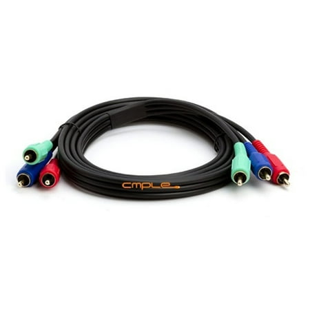 Component Video Cable Gold Plating - Cmple Component Video Cable 3-RCA Gold HDTV RGB YPbPr - 6 FT