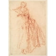 thumbnail image 3 of Jean-Baptiste Pater 14x18 Black Modern Framed Museum Art Print Titled - Study for ‘M. De Pourceaugnac’ (Early 18th Century), 3 of 5