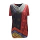 thumbnail image 3 of Gibobby Camisas Para Mujer Elegantes Camiseta de mujer Tie-dye Impreso Botones de bordado Cuello Blusa corta Manga Casual Pullover Tops（Rojo， XXXL), 3 of 3