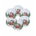 thumbnail image 7 of 13 Inch Round Placemats Set of 6, Christmas Snowman Non Slip Heat Insulation PP Table Mats, Xmas Tree Snowflake Blue Wooden Winter Washable Place Mats for Kitchen Dining Party Table Decor, 7 of 7
