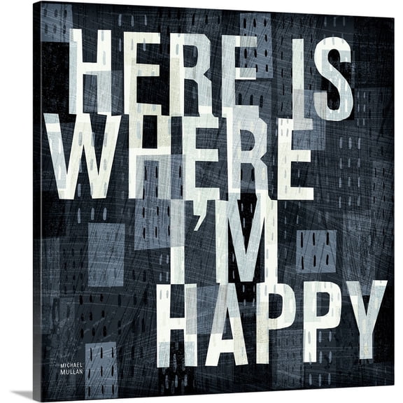 Great BIG Canvas | "Here is Where" Canvas Wall Art - 30x30