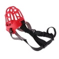thumbnail image 1 of Pecho transpirable ajustable para la seguridad de las mascotas que de masticar - Rojo 3 jinwen Cubierta de la boca del perrito del perro de mascotas, 1 of 8