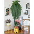 thumbnail image 2 of GnFlus Large Fake Ferns 59 Fronds leaves 57" Long Big Boston Fern Fake Plants Hanging Shrubs for Home Garden Porch Farmhouse Decor, 2 of 6