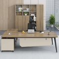 thumbnail image 2 of Standing Storage Office Desk Supplies Legs Luxury Mid Century Modern Computer Desks Long Bookshelf Mesa De Escritorio Furniture My Lux Decor Round, 2 of 20