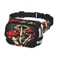 thumbnail image 3 of Hirioo Red Mushrooms for Double Layer Waist Bag Adjustable Fanny Pack For Travel Running Hiking, 3 of 9