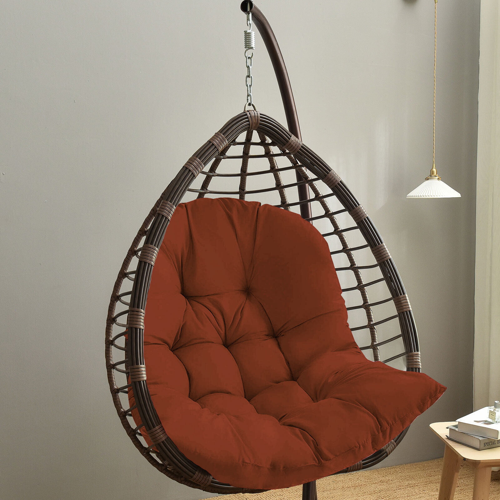 OA&WA Hanging Basket Chair Cushions, Large Seat Cushion Waterproof Hanging  Egg Hammock Swing Chair Pads Soft Chair Back Solid Color (Color : Gray