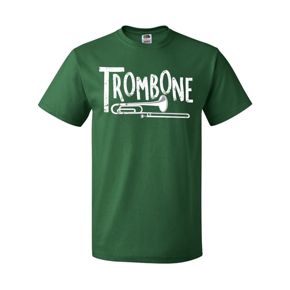 Inktastic Trombone Rough White Text T-Shirt
