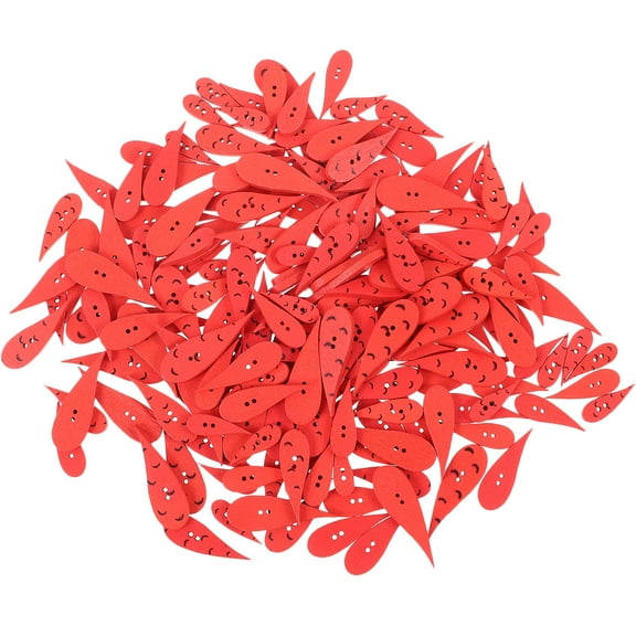 TEHAUX 200Pcs Red Wooden Buttons for Sewing Crafts and Decoration Projects, Accessories for Clothing and Scrapbooking