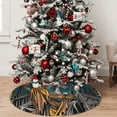 thumbnail image 4 of KLL 30" Christmas Tree Skirt Coffee-Drinking Skull Xmas Tree Skirts Mat for New Year Xmas Holiday Party Indoor Outdoor Home Decoration, 4 of 5