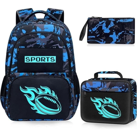 School Backpack for Boys - Boys Backpack for Kids Children Teens Elementary Middle School - 17″ Gamer Bookbag Travel Back Pack for Age 6-18