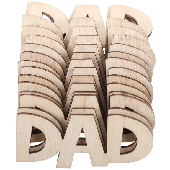 15pcs Wooden Dad Party Decorations for Father's Day, Wood Props for Home Celebration and Ideas