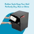 thumbnail image 7 of Architectural Mailboxes Oasis® Titan™ Secure, Locking USPS Approved Heavy Duty, Steel Metal Post Mounted Mail Box for outside, Black XL Extra Large Curbside Mailbox with Magnetic Waterproof Door, 7 of 7