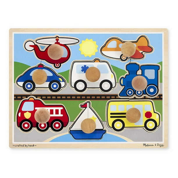 Children's Melissa & Doug Vehicles Jumbo Knob Puzzle 15.5" x 12" x 1.5