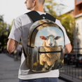 thumbnail image 3 of Gukieu Cute Prairie Sheep Herd Print Backpack, Waterproof Backpack with Adjustable Shoulder Straps, Suitable for Campus, Business, Travel, Unisex, 3 of 6