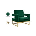 thumbnail image 2 of Meridian Furniture Noah Green Velvet Accent Chair with Gold Iron Base, 2 of 7