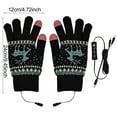 thumbnail image 6 of 1 Pair USB Charging Heated Gloves Touchscreen Adjustable 3 Heat Levels Thick Knitted Fingerless Washable High Elasticity Office Typing Student Writing Gloves, 6 of 7