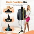 thumbnail image 5 of PINDEE Manikin Adjustable Female Dress Form 60-67 Inch, Height Adjustable Torso with Tripod Stand, Professional Display for Clothing Retail Store.60-67 Inches,Black, 5 of 14