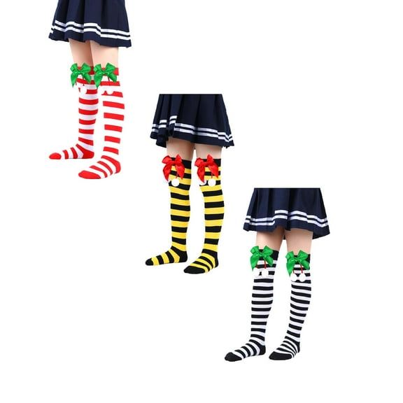 XEGLSBU 3 Pack Christmas Socks for Girls 3-5 Years Old Kids Christmas Socks Boys Girls Warm Socks Novel Christmas Socks Kids Children Cute Socks Stocking for Christmas One Size