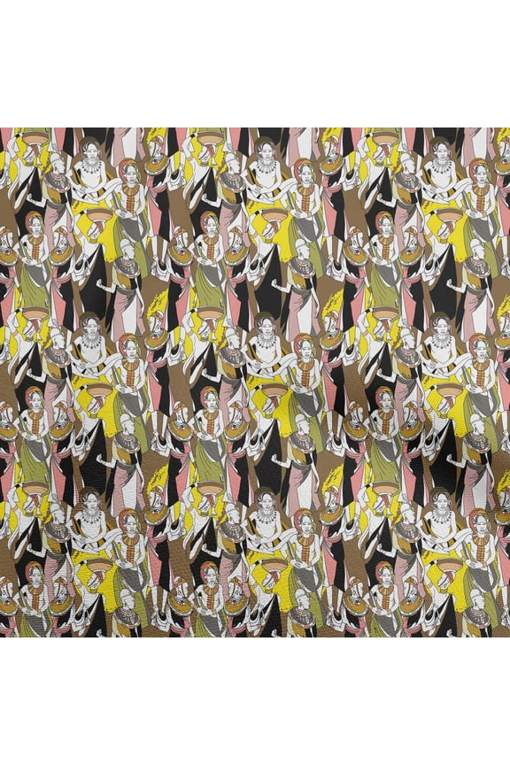 ViscoseChiffonYellowFabricAfricanSewingCraftProjectsFabricPrintsByYard42InchWide