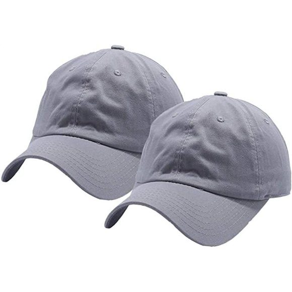 Zhuge Juego de 2 gorras deportivas ajustadas Baceball, color gris