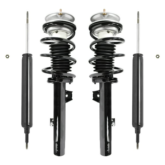 Unity Automotive Front & Rear Complete Strut Assembly Shock Kit Fits 2008-2013 BMW 128I, 4-11373-259710-001