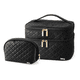 thumbnail image 1 of Estuches De Maquillaje Bolsa Cosmetiquera Set 2 Neceser Belug, Negro, 1 of 5