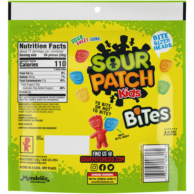 Sour Patch Kids Candy, Soft & Chewy, Bites - 12 oz