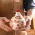 thumbnail image 4 of Ceramic Salt Cellar with Lid and Spoon, Rooster Kitchen Decor Salt Box and Salt Container for Chicken Salt, Sugar and Seasoning, Cute Chicken Decor Countertop Storage，400ml, 4 of 6