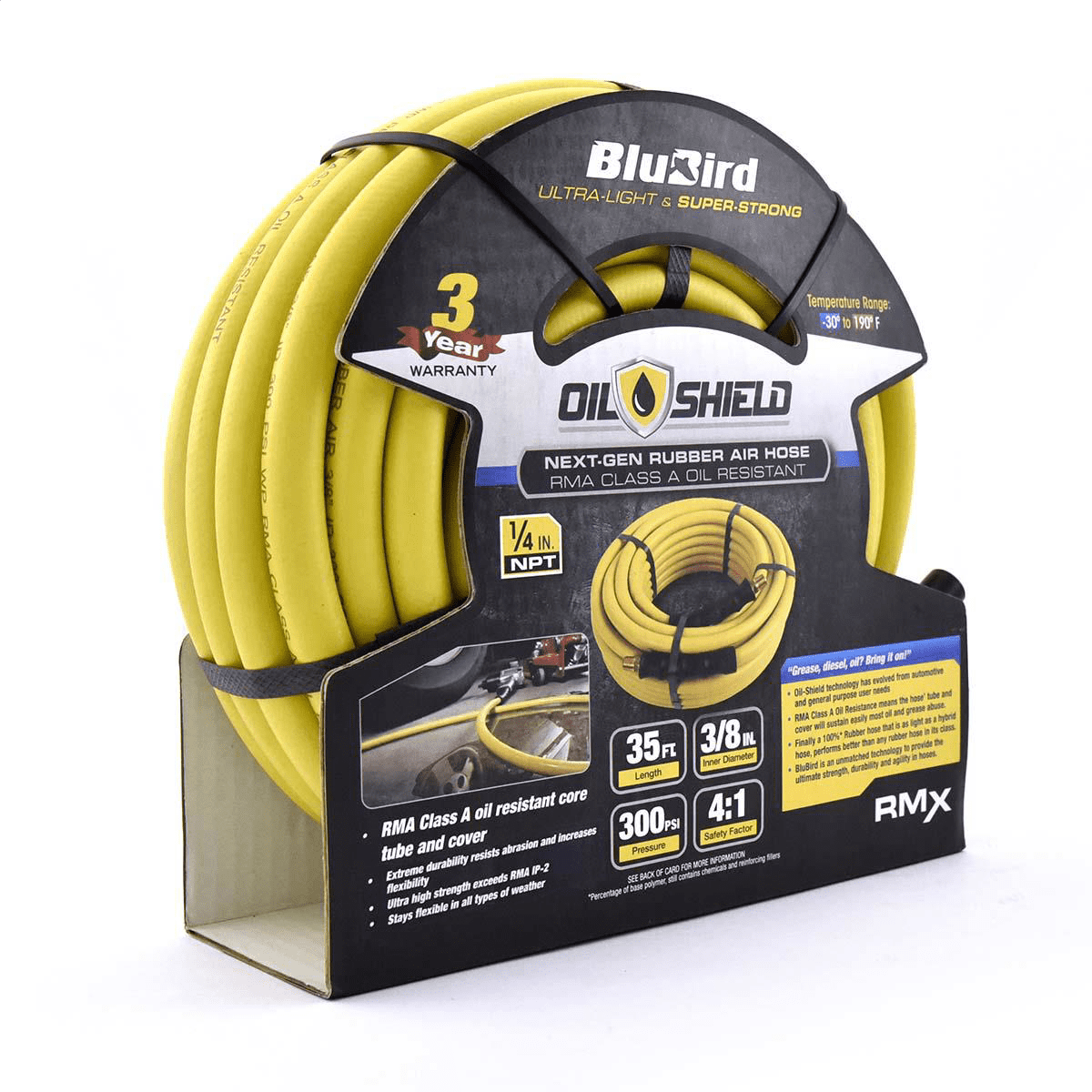 BluBird OS3835 Oil Shield 3/8" x 35' Air Hose