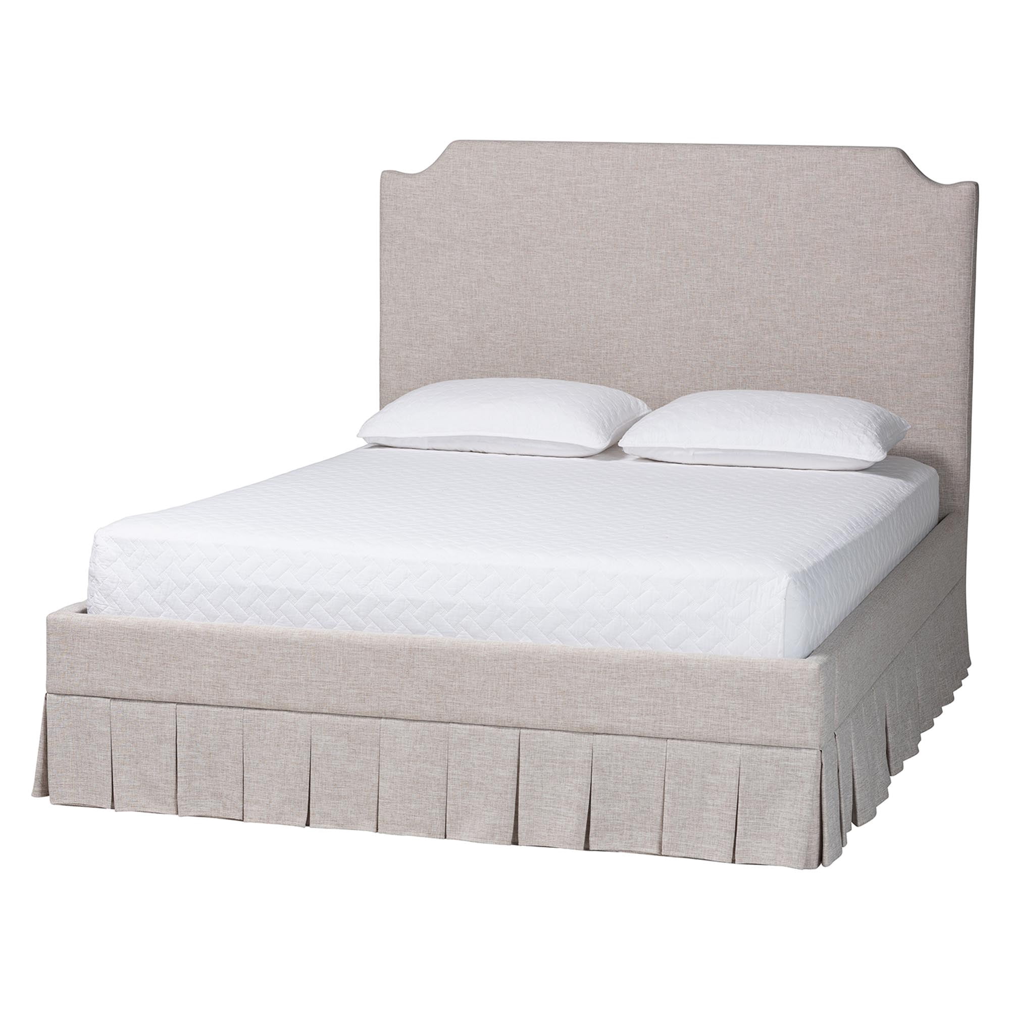 Baxton Studio Ronelyn Modern Platform Bed, Queen, Beige