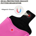 thumbnail image 3 of Haosy Bright Rose Golf Mallet Putter Cover Strong Magnetic Leather Golf Club Headcover Closure, 3 of 7
