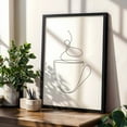 thumbnail image 4 of Coffee or tea cup - line art - Line Drawing Line Art Minimalist Coffee Sketch Kitchen Decor Illustration Black Framed Wall Art Print 12 x 18 inches, 4 of 8