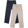 George Boys School Uniforms Flat Front Pants, 2-Pack Value Bundle, Sizes 4-16