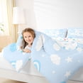 thumbnail image 3 of Feelyou Love Heart Letter B Bedding Comforter Set, Rainbow Moon King Bedding Sets for Kids Girls, Blue, Colorful Stars Reversible, 7-Piece, 3 of 7