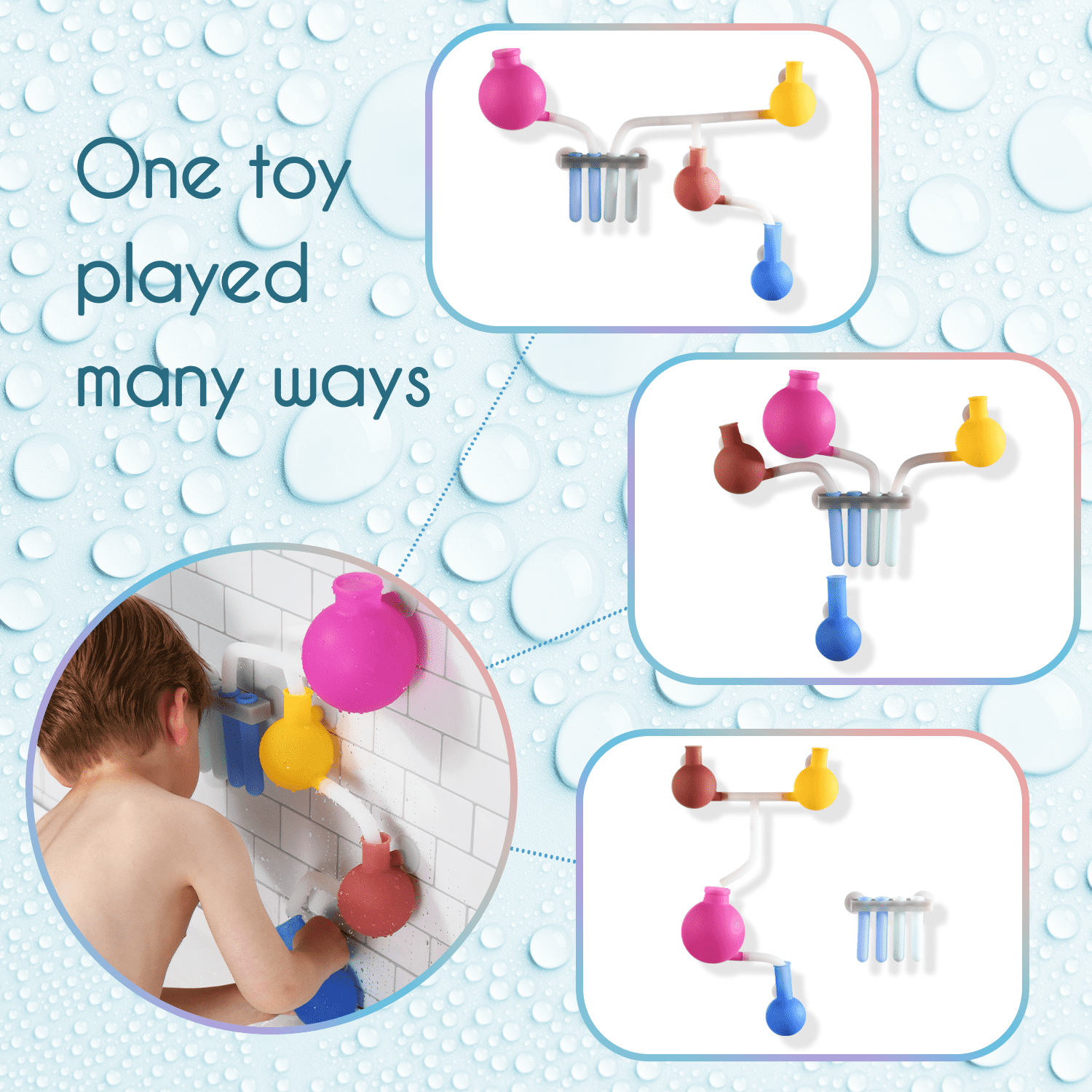  Toddlers Suction Bath Toys for Kids Ages 4-8 ,Bear No Mold No  Hole Bath Toy, Kids Creative Connect, Build, Sensory Toy, Mold Free Bath  Toys Gift for Boys and Girls 1