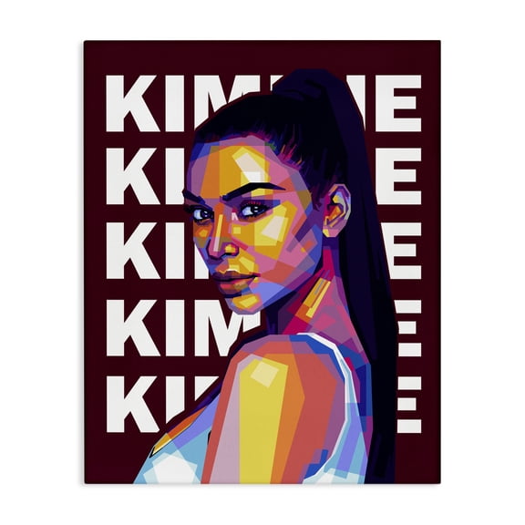 Stupell Industries Contemporary Kimmie K Modern Portrait Abstract Geometric Pattern Canvas Art, 24 x 30, by Birch&Ink
